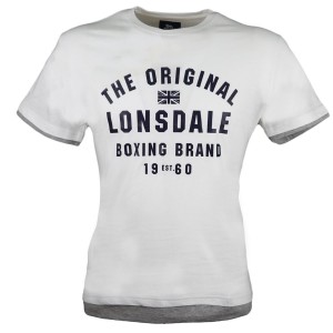 completo t-shirt e pantaloncini bianco/navy lonsdale LONSDALE - 2