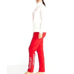 WOMEN FLEECE FULL ZIP TRACKSUIT WHITE/RED EVERLAST EVERLAST - 2