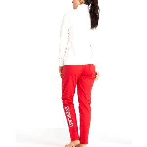 TUTA FELPATA DONNA FULL ZIP BIANCA/ROSSA EVERLAST EVERLAST - 3