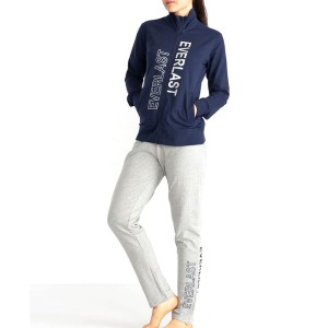 WOMEN FLEECE FULL ZIP TRACKSUIT BLUE/GRAY EVERLAST EVERLAST - 2