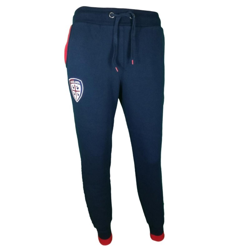 PANTALONE FELPATO NAVY CAGLIARI MACRON - 1