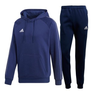 tuta felpata navy adidas con cappuccio ADIDAS - 1