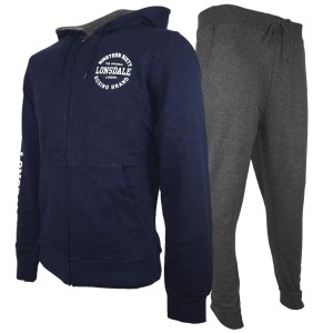 tuta con cappuccio navy lonsdale LONSDALE - 1