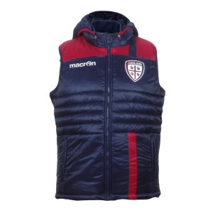 GILET SMANICATO NAVY/ROSSO BAMBINO CAGLIARI MACRON - 1