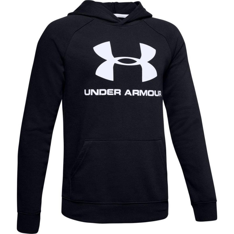 felpa nera bambino con cappuccio under armour UNDER ARMOUR - 1