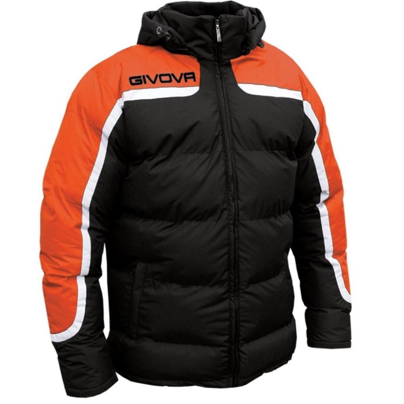 giacca con cappuccio nero/arancio fluo givova GIVOVA - 1