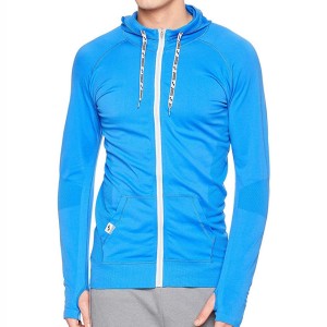 JOMA LIGHT BLUE HOODED FULL ZIP SWEATSHIRT JOMA - 2