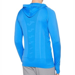 FELPA CON CAPPUCCIO FULL ZIP AZZURRA JOMA JOMA - 3