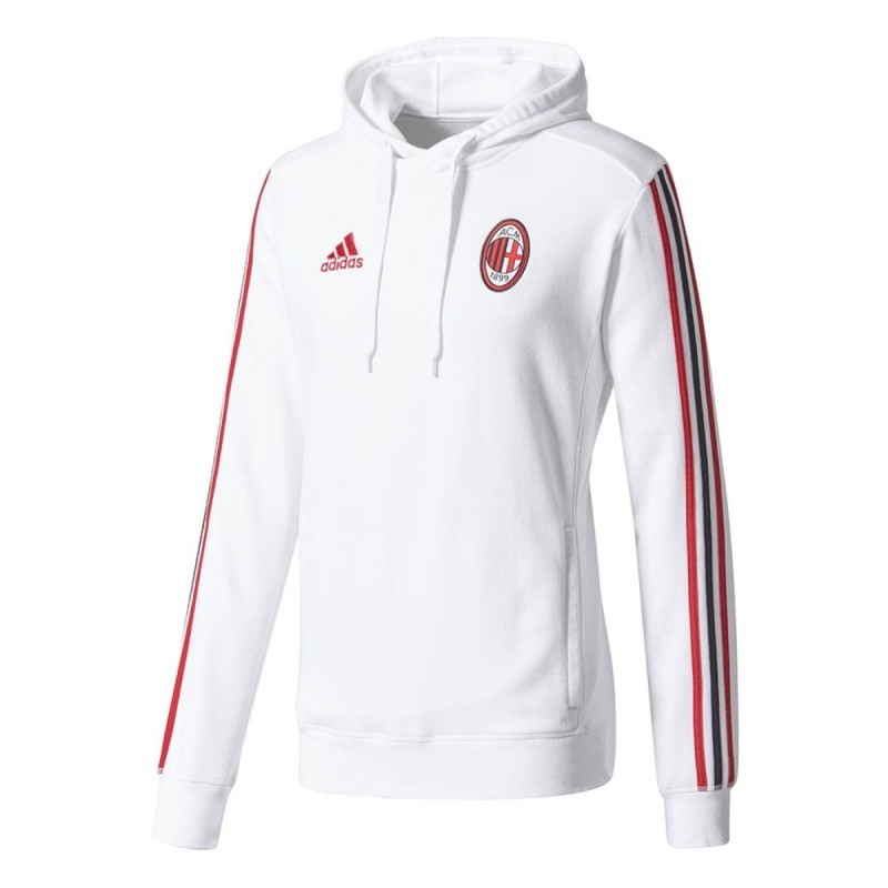 FELPA CON CAPPUCCIO BIANCA AC MILAN ADIDAS - 1