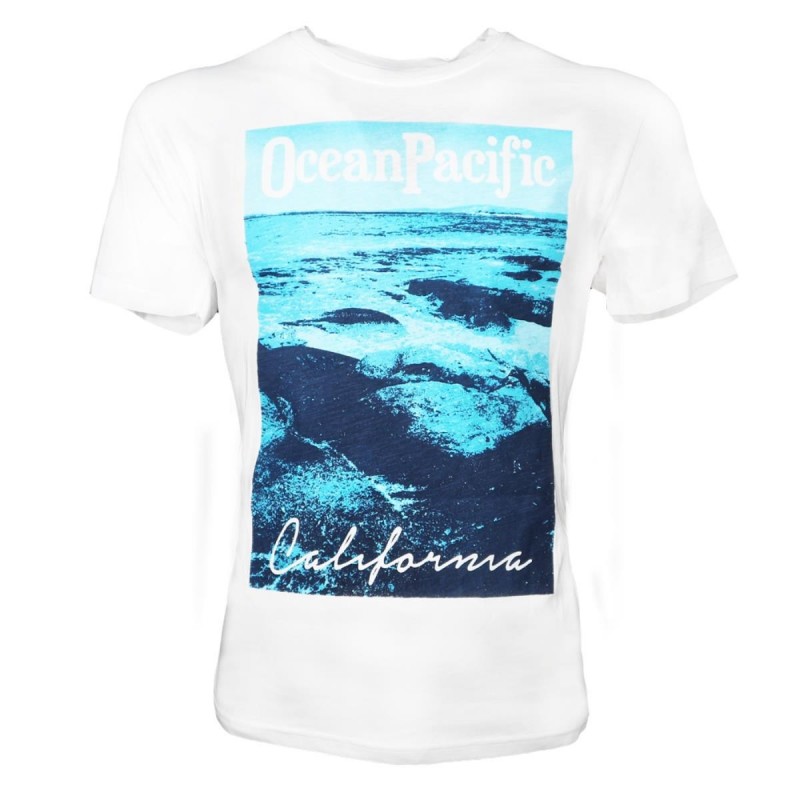 t-shirt bianca california sea ocean pacific Ocean Pacific - 1