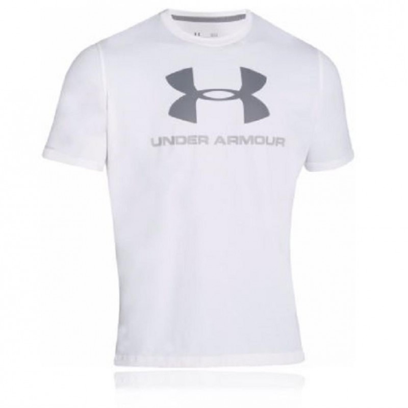 t-shirt logo bianca under armour UNDER ARMOUR - 1