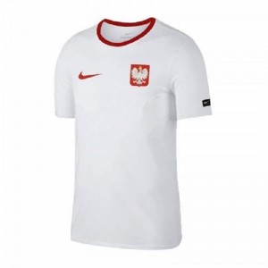 t-shirt crest bianca polonia 2018 NIKE - 1