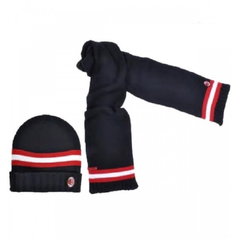 SET NERO SCIARPA E CAPPELLO BAMBINO AC MILAN ENZO CASTELLANO - 1