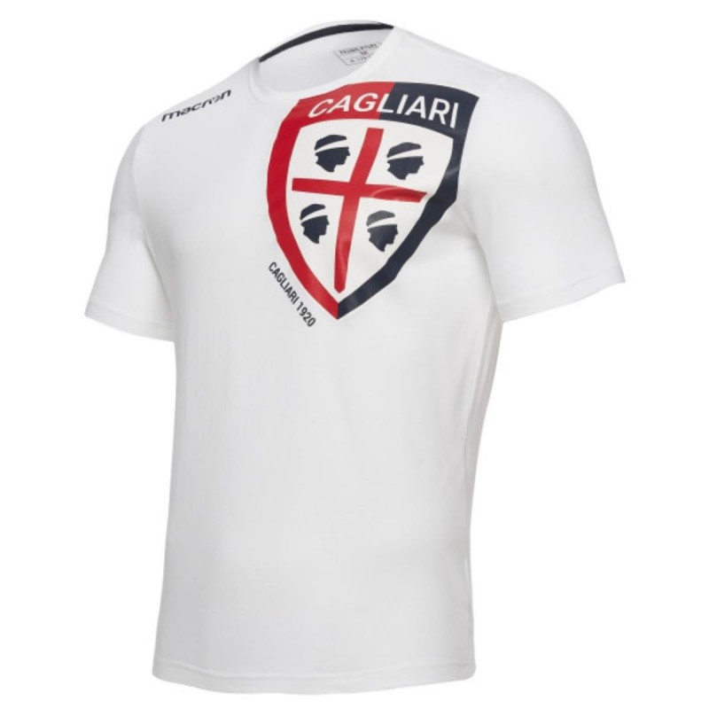 T-SHIRT BIANCA LOGO CAGLIARI MACRON - 1