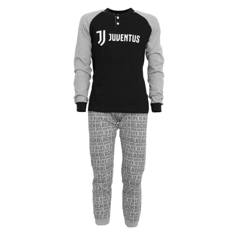 PIGIAMA GIROCOLLO NERO JUVENTUS PLANETEX - 1
