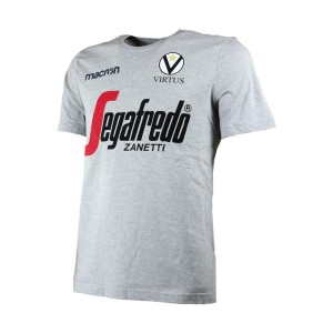 T-SHIRT GRIGIA ALLENAMENTO VIRTUS BOLOGNA MACRON - 3