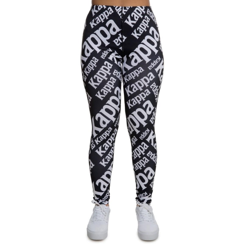 leggings donna nero kappa