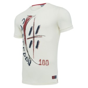 T-SHIRT CENTENARIO CAGLIARI BIANCA MACRON - 1