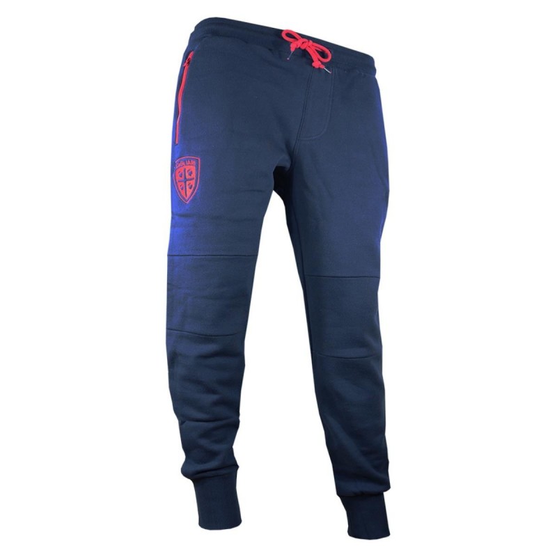 PANTALONI FELPATI BLU/ROSSI CAGLIARI MACRON - 1