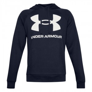 felpa under armour blu big logo con cappuccio UNDER ARMOUR - 1