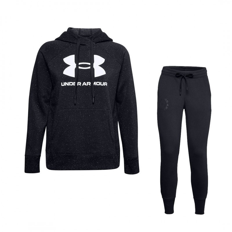 tuta felpata under armour donna nera UNDER ARMOUR - 1