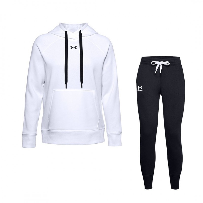 tuta felpata under armour donna bianca/nera UNDER ARMOUR - 1