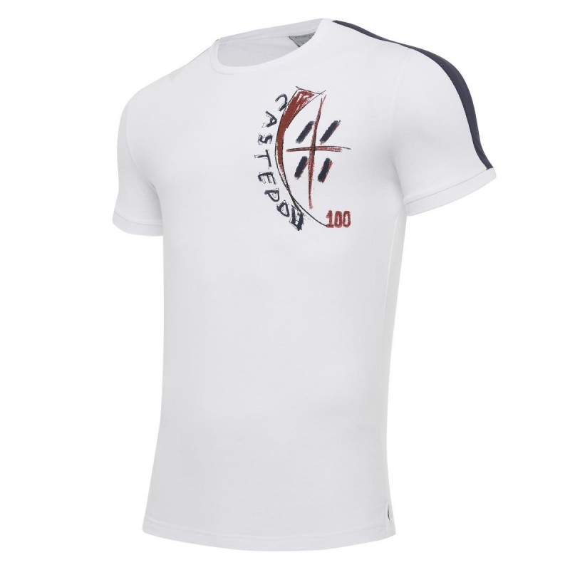 T-SHIRT CAGLIARI BIANCA CENTENARIO 2019/2020 MACRON - 1