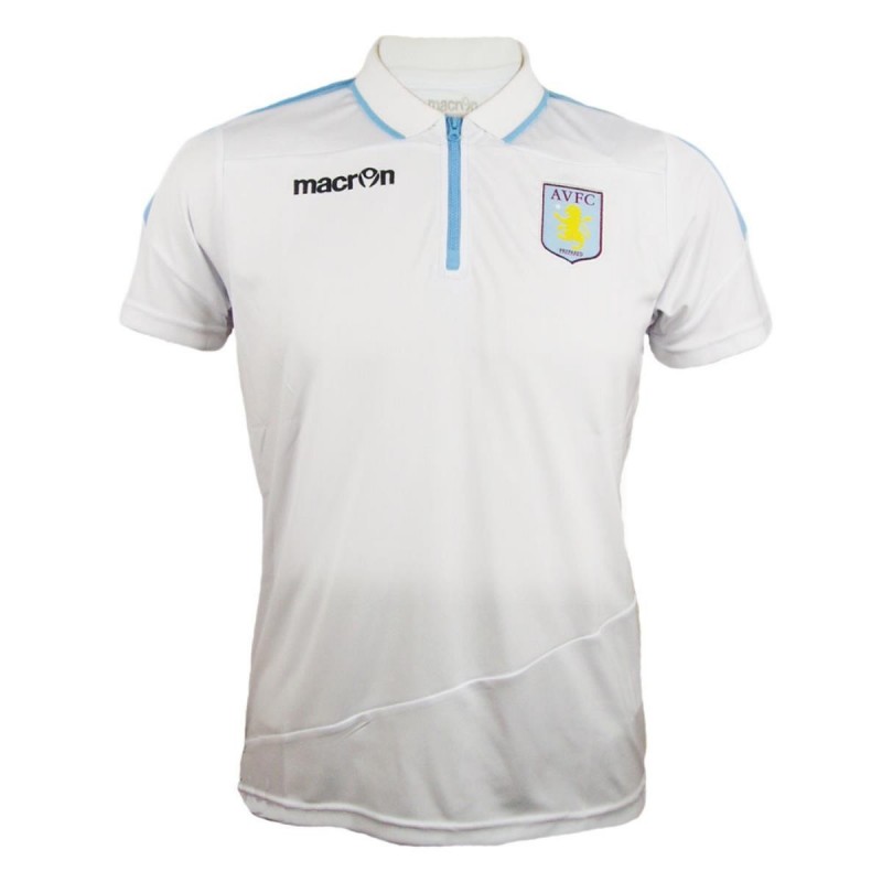 polo bianca mezza zip aston villa MACRON - 1