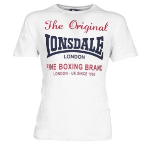 t-shirt girocollo bianca the original lonsdale LONSDALE - 1