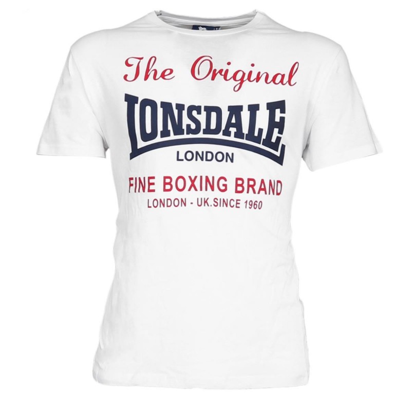 t-shirt girocollo bianca the original lonsdale LONSDALE - 1