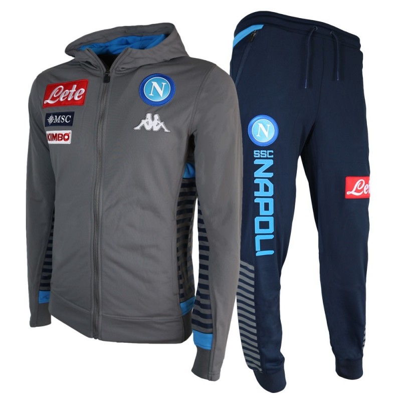 TUTA ACETATA CON CAPPUCCIO GRIGIA SSC NAPOLI 19/20 Kappa - 1