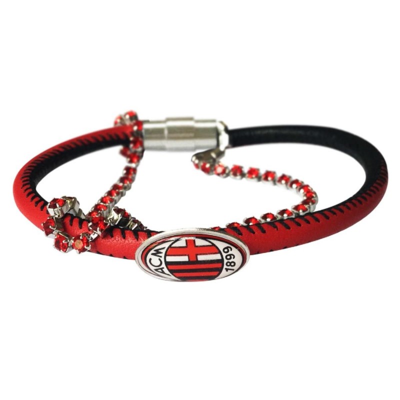 MILAN LEATHER BRACELET WHIT STRASS ISITEC - 1
