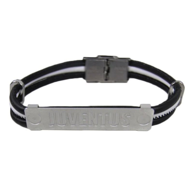 BRACCIALE IN PELLE TRE FILI JUVENTUS ISITEC - 1