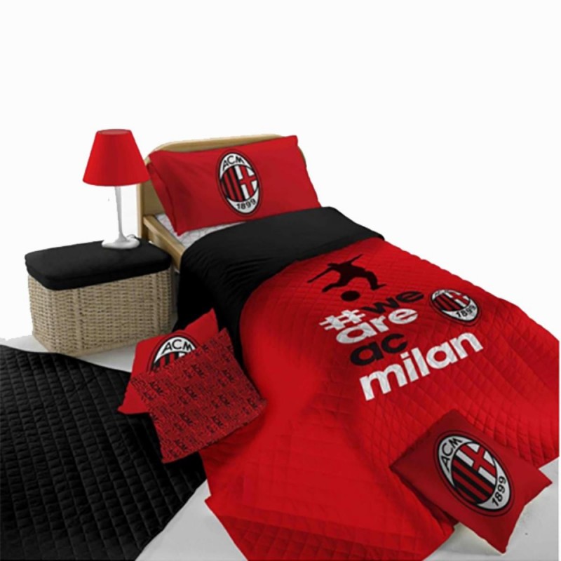 COPRILETTO TRAPUNTATO 1 PIAZZA AC MILAN NOVIA - 1