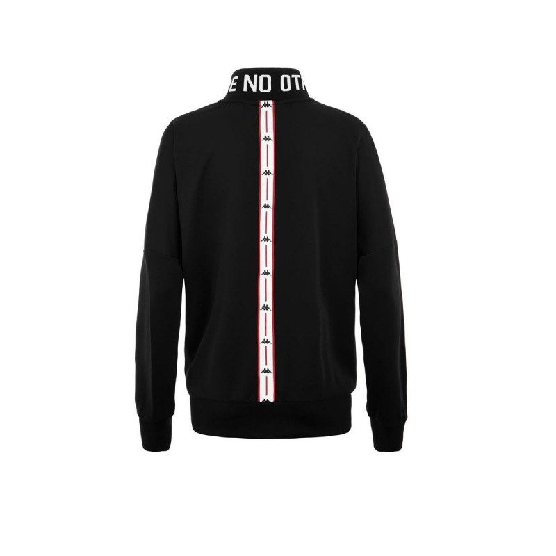 FELPA DONNA NERA FULL ZIP KAPPA