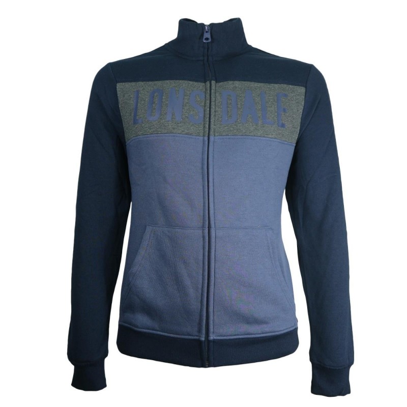 felpa full zip blu lonsdale LONSDALE - 1