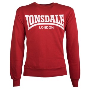 LONSDALE RED ROUND NECK SWEATSHIRT LONSDALE - 1