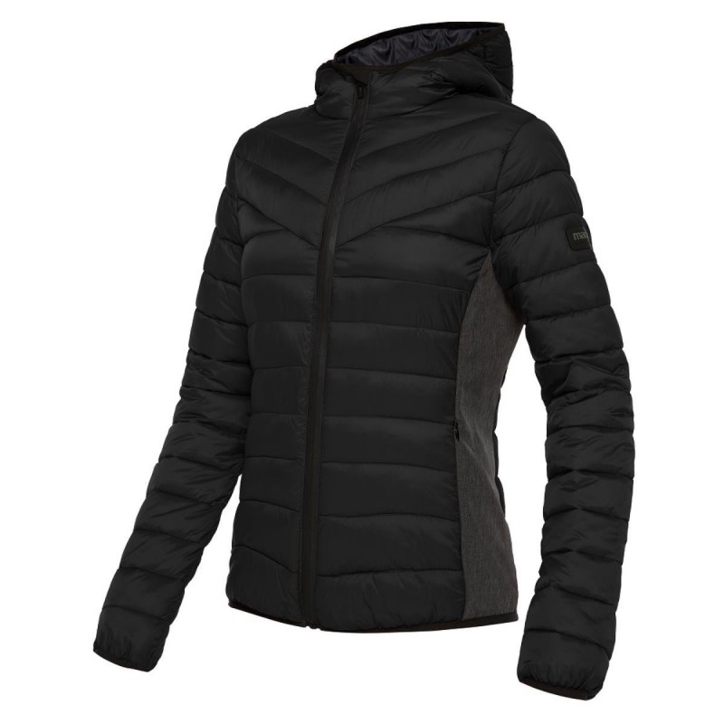 GIACCA CON CAPPUCCIO FULL ZIP NERA DONNA MACRON MACRON - 1