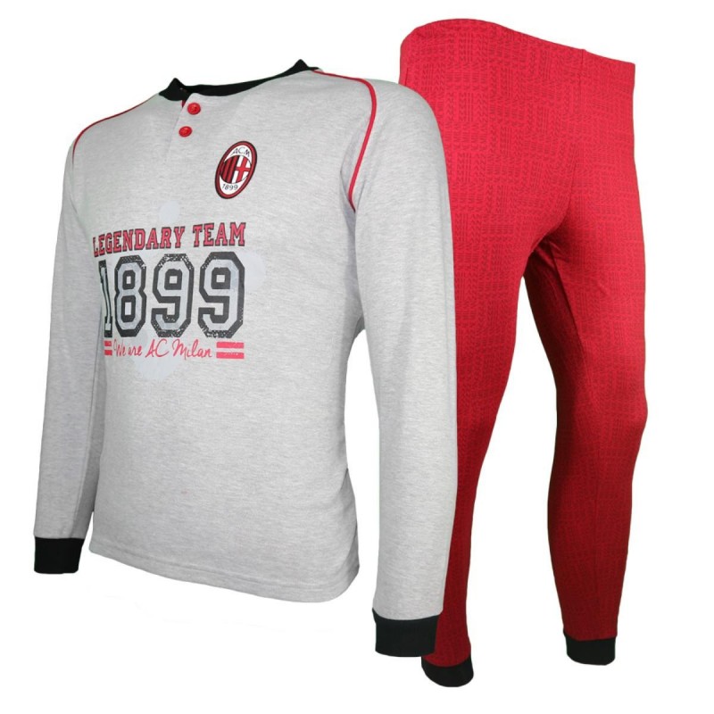 PIGIAMA SERAFINO GRIGIO/ROSSO RAGAZZO AC MILAN PLANETEX - 1