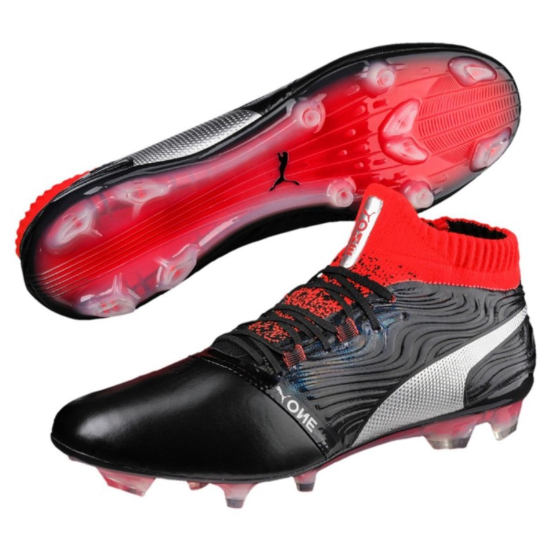 scarpe da calcio nere puma one 18 1 fg