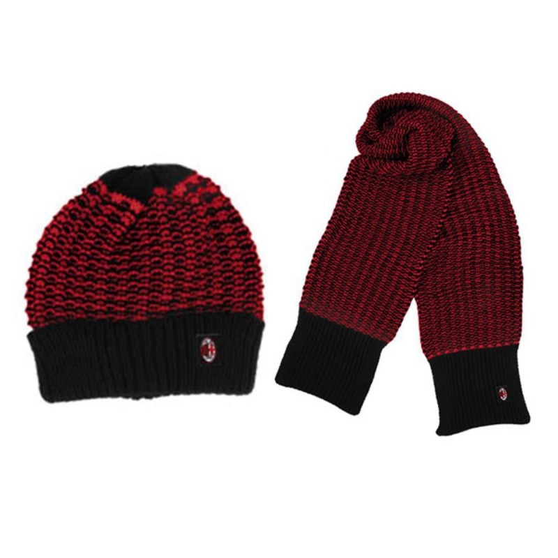 SET CAPPELLO E SCIARPA ROSSONERO KIDS AC MILAN ENZO CASTELLANO - 1