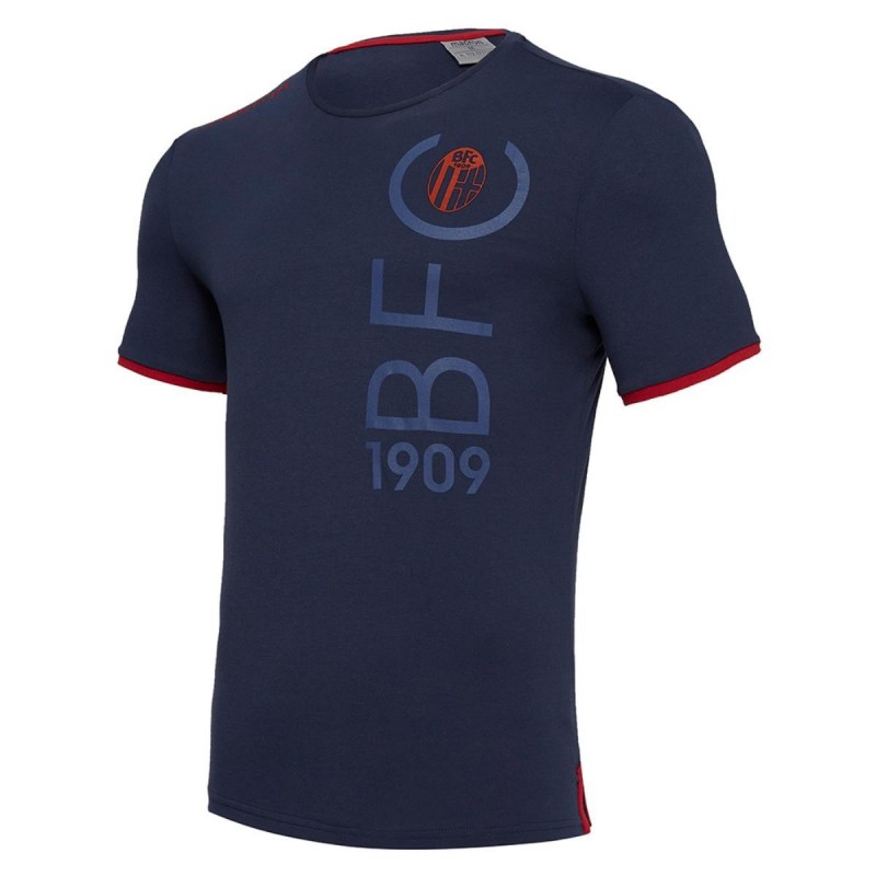 T-SHIRT NAVY 1909 BFC BOLOGNA MACRON - 1