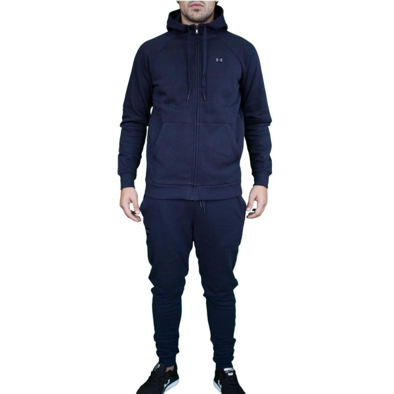 TUTA FELPATA CON CAPPUCCIO BLU UNDER ARMOUR