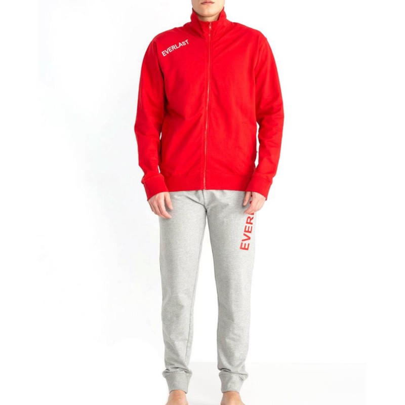 FLEECE FULL ZIP TRACKSUIT RED/GRAY EVERLAST EVERLAST - 1