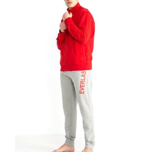 FLEECE FULL ZIP TRACKSUIT RED/GRAY EVERLAST EVERLAST - 3