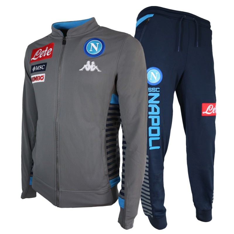 TUTA FELPATA GRIGIA SSC NAPOLI 19/20 Kappa - 1