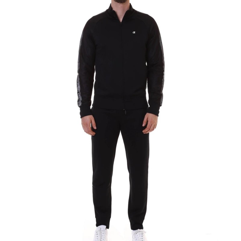 FULL ZIP BLACK CHAMPION FLEECE TRACKSUITS CHAMPION - 1