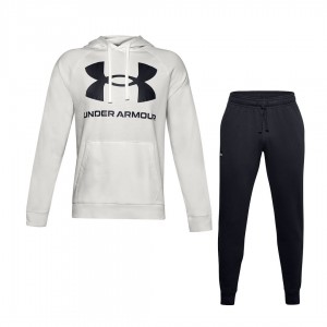 TUTA FELPATA UNDER ARMOUR BIANCA/NERA BIG LOGO UNDER ARMOUR - 1