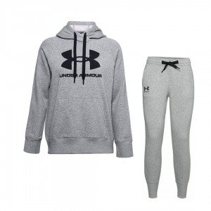 WOMEN FLEECE TRACKSUIT WHITE WITH HOOD UNDER ARMOR UNDER ARMOUR - 1