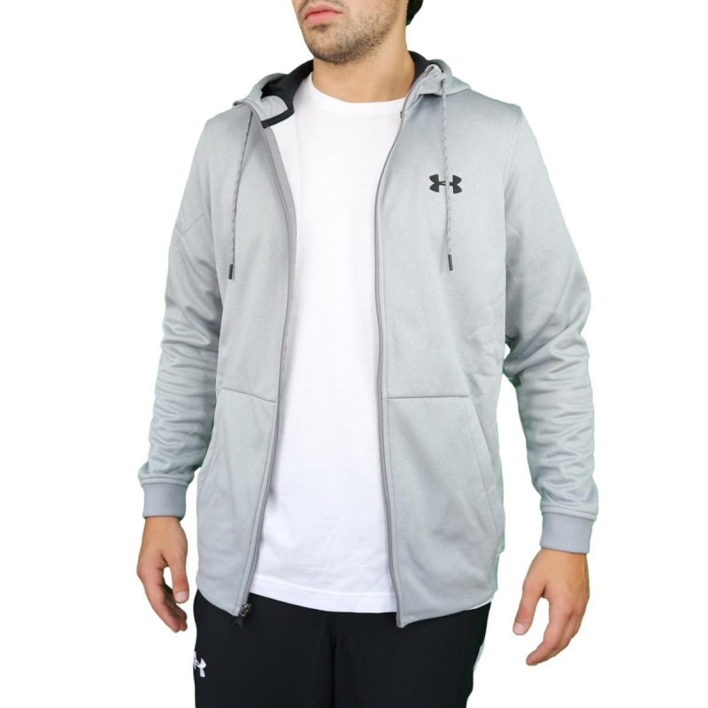 TUTA FULL ZIP GRIGIA CON CAPPUCCIO UNDER ARMOUR UNDER ARMOUR - 1